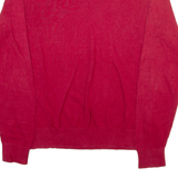 TOMMY HILFIGER Mens Jumper Red V-Neck Tight Knit M
