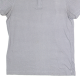 TOMMY HILFIGER Slim Fit Mens Polo Shirt Grey Chevron M