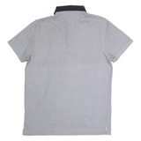 TOMMY HILFIGER Slim Fit Mens Polo Shirt Grey Chevron M