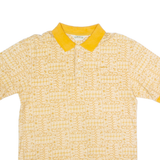 ORVIS Mens Polo Shirt Yellow 90s Paisley M