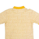 ORVIS Mens Polo Shirt Yellow 90s Paisley M