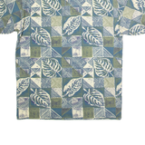 BUGLE BOY Mens Polo Shirt Green 90s Crazy Pattern M