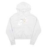 NIKE Mens White Hoodie Full Zip S