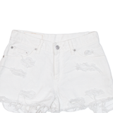 LEVI'S Womens Denim Shorts White XS W26