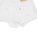 LEVI'S Womens Denim Shorts White XS W26
