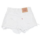 LEVI'S Womens Denim Shorts White XS W26