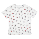 DISNEY All Over Mickey Print Mens T-Shirt White USA L