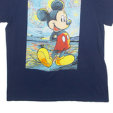 DISNEY Mickey Portrait Mens T-Shirt Blue USA L