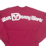 DISNEY Walt Disney World Womens T-Shirt Maroon Long Sleeve USA XS