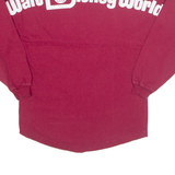 DISNEY Walt Disney World Womens T-Shirt Maroon Long Sleeve USA XS