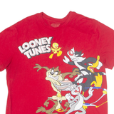 LOONEY TUNES Womens T-Shirt Red USA XL