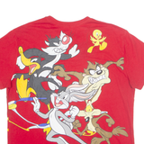 LOONEY TUNES Womens T-Shirt Red USA XL