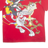 LOONEY TUNES Womens T-Shirt Red USA XL