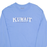 CHAMPION KUWAIT Mens T-Shirt Blue Long Sleeve L