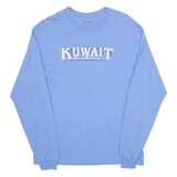 CHAMPION KUWAIT Mens T-Shirt Blue Long Sleeve L