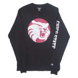 CHAMPION Chico State Mens T-Shirt Black Long Sleeve USA M