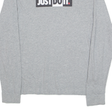 NIKE JUST DO IT Mens T-Shirt Grey Long Sleeve M