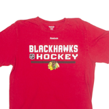 NHL Reebok Blackhawks Hockey Mens T-Shirt Red USA M