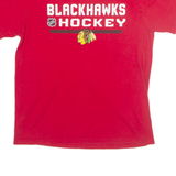 NHL Reebok Blackhawks Hockey Mens T-Shirt Red USA M