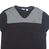 CALVIN KLEIN Soft Touch Mens T-Shirt Black V-Neck XL
