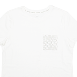 CALVIN KLEIN Womens T-Shirt White Crew Neck M