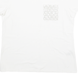 CALVIN KLEIN Womens T-Shirt White Crew Neck M