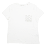 CALVIN KLEIN Womens T-Shirt White Crew Neck M