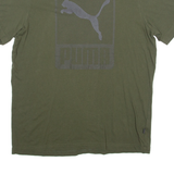 PUMA Mens T-Shirt Green Crew Neck L