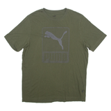 PUMA Mens T-Shirt Green Crew Neck L