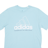 ADIDAS Mens T-Shirt Blue Crew Neck S