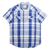 WRANGLER Mens Shirt Blue Plaid M