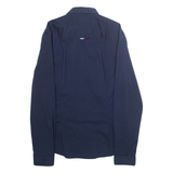 TOMMY HILFIGER Skinny Fit Womens Plain Shirt Blue Long Sleeve S