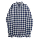TOMMY HILFIGER Mens Shirt Blue Check Long Sleeve S