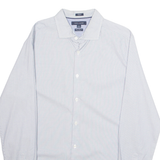 TOMMY HILFIGER Mens Plain Shirt White Long Sleeve M