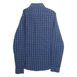 BEN SHERMAN Mens Shirt Blue Crazy Pattern Long Sleeve S