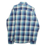 TOMMY HILFIGER Mens Shirt Blue Check Long Sleeve S