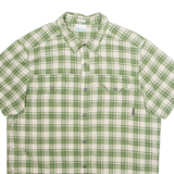 COLUMBIA Slim Fit Mens Shirt Green Plaid L