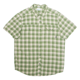 COLUMBIA Slim Fit Mens Shirt Green Plaid L