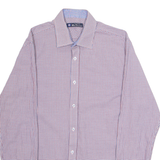 BEN SHERMAN Mens Shirt Blue Gingham Long Sleeve M