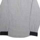 KANGOL Mens Plain Shirt Grey Long Sleeve L