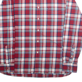 TOMMY HILFIGER Custom Fit Mens Shirt Red Plaid Long Sleeve XL