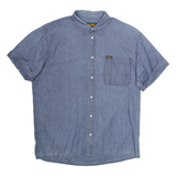 WRANGLER Mens Plain Shirt Blue M