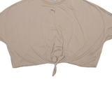 PUMA Cropped Womens T-Shirt Brown XL