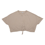 PUMA Cropped Womens T-Shirt Brown XL