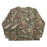 MOSSY OAK Forest Camo Mens T-Shirt Beige Long Sleeve XL
