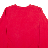 CHAMPION Mens T-Shirt Red Long Sleeve M