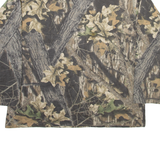 CAL CRU Forest Camo Mens T-Shirt Beige Long Sleeve XL