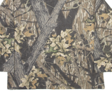 CAL CRU Forest Camo Mens T-Shirt Beige Long Sleeve XL