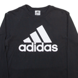 ADIDAS Mens T-Shirt Black Long Sleeve S