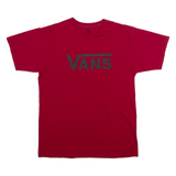 VANS Mens T-Shirt Red M